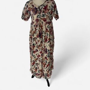 Vintage 90s Chance Encounters Cottagecore Floral Dress w/ Pockets